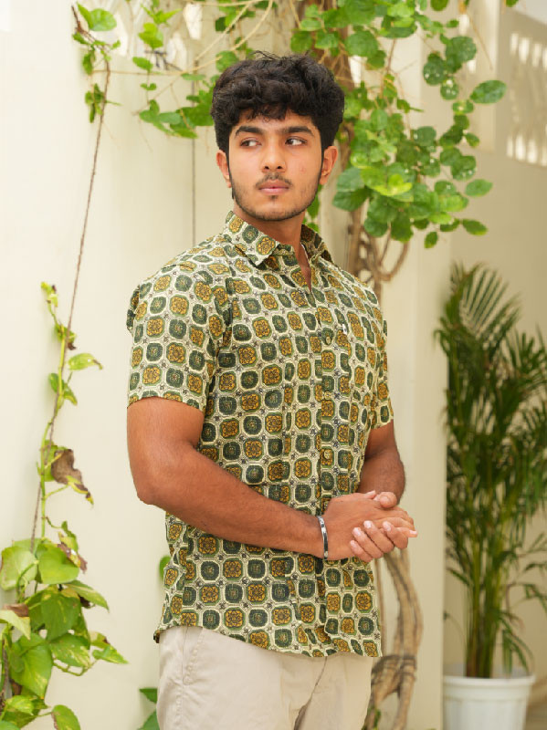 Mughal Mosaic Half Sleeve Shirt